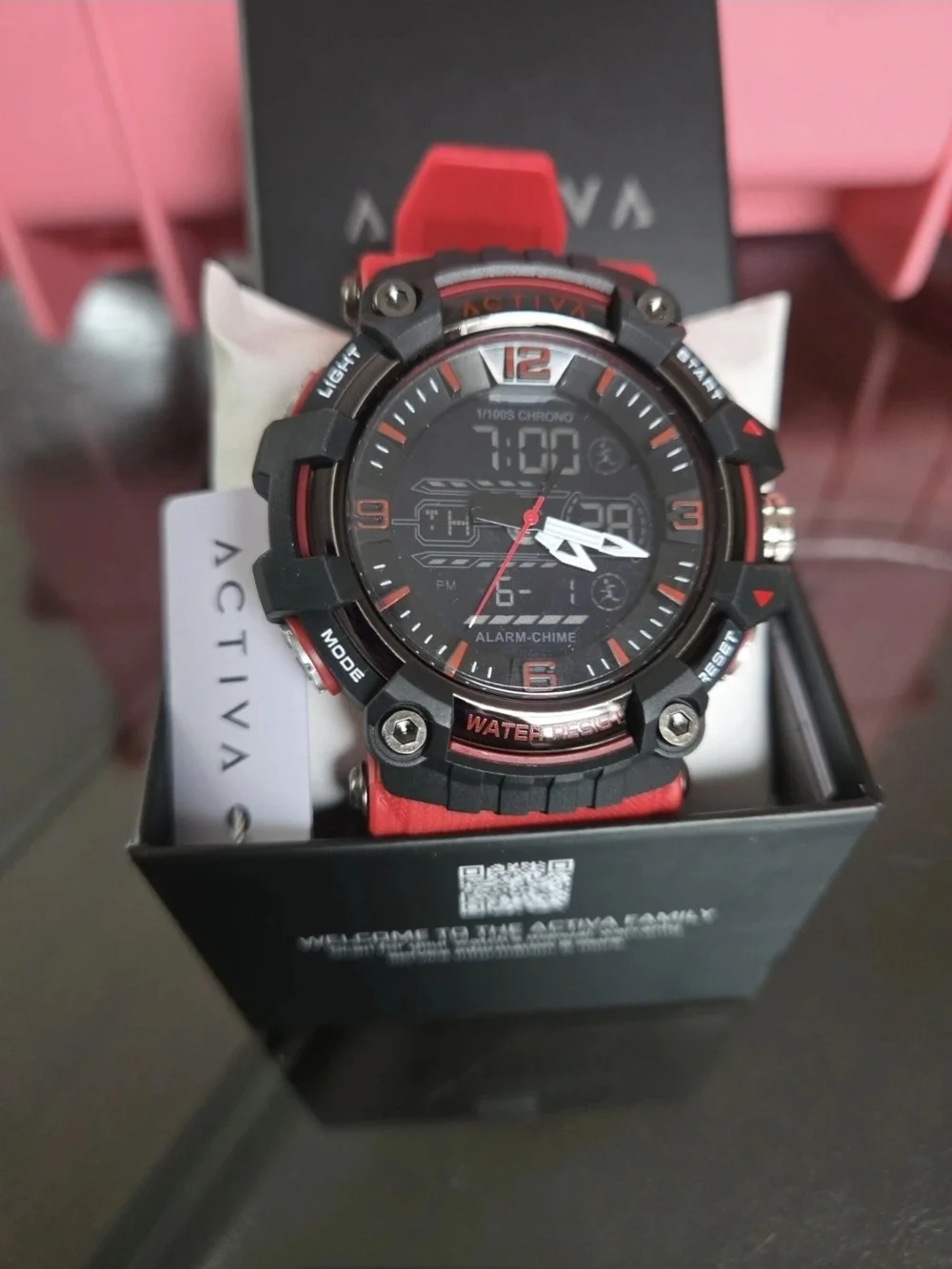 ACW8089-006 Activa By Invicta Red and Black Men's Sport Watch 58mm